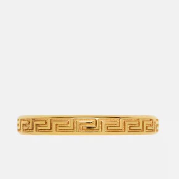 Versace Other - Versace Greca and Versace Logo Engraved on the Inner Band Ring Italy Sz 11